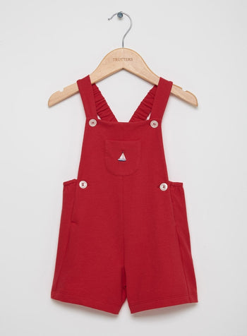 Petit Breton Bib Shorts Little Philippe Bib Shorts in Red - Trotters Childrenswear