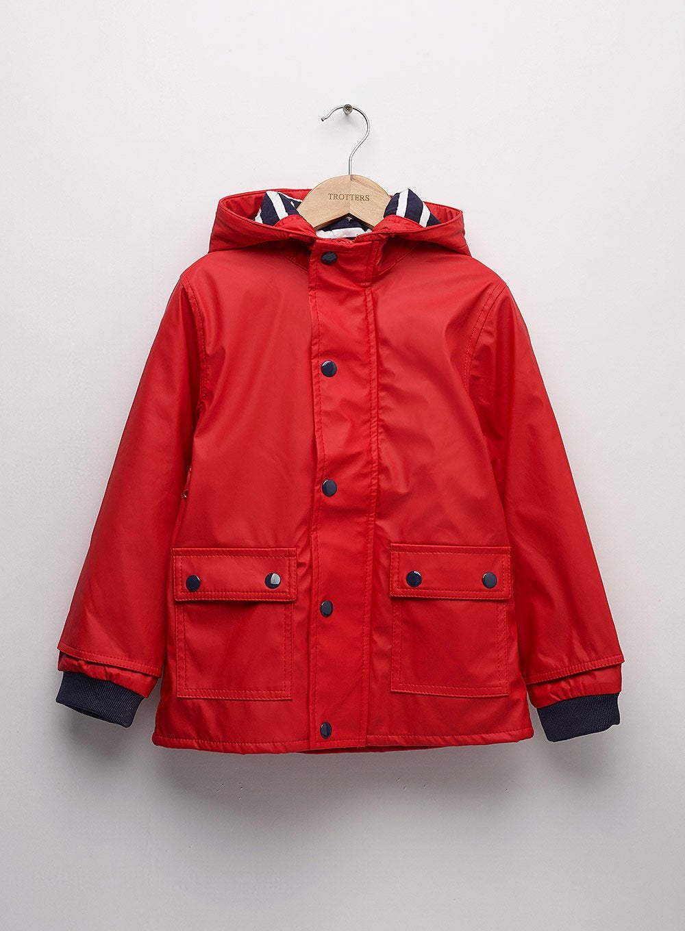 Petit Breton Rainmac Rain Coat in Red - Trotters Childrenswear