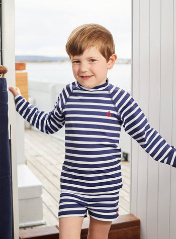 Petit Breton Rash Vest Rash Vest in Navy Stripe
