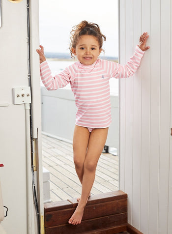 Petit Breton Rash Vest Rash Vest in Pink Stripe