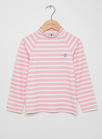 Petit Breton Rash Vest Rash Vest in Pink Stripe