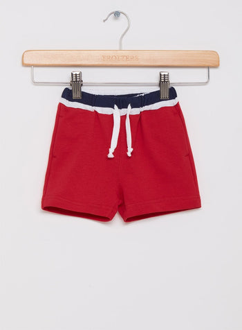 Petit Breton Shorts Little Ethan Shorts in Red - Trotters Childrenswear