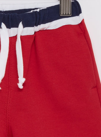 Petit Breton Shorts Little Ethan Shorts in Red - Trotters Childrenswear