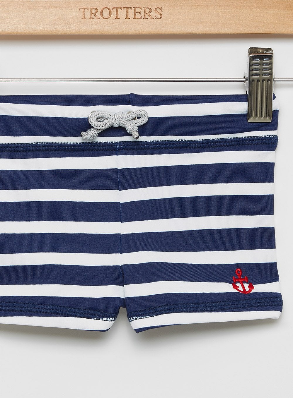 Petit Breton Swimming Trunks Little Swimming Trunk in Navy Stripe - Trotters Childrenswear