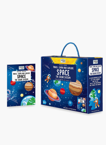 Sassi Science Book Travel Learn Explore: Space Book & Jigsaw