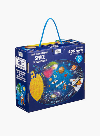 Sassi Science Book Travel Learn Explore: Space Book & Jigsaw