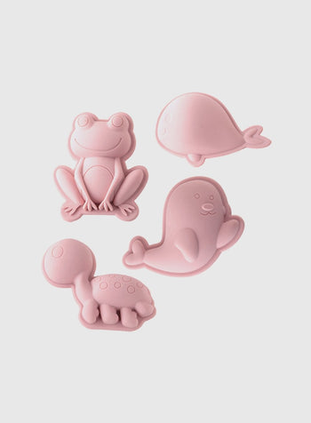 Scrunch Toy Scrunch Sand Moulds Set in Old Rose - Trotters Childrenswear