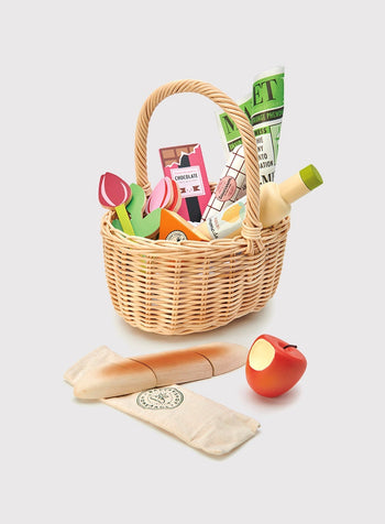 Tender Leaf Toys Toy Wicker Shopping Basket