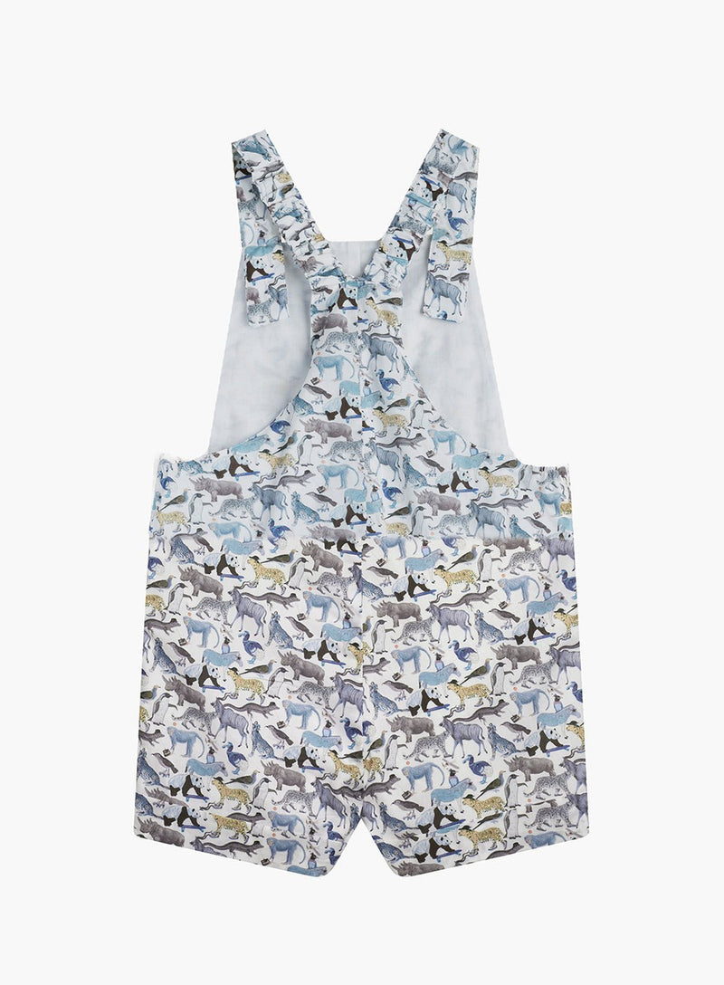 Thomas Brown Bib Shorts Baby Atticus Bib Shorts in Blue Animals