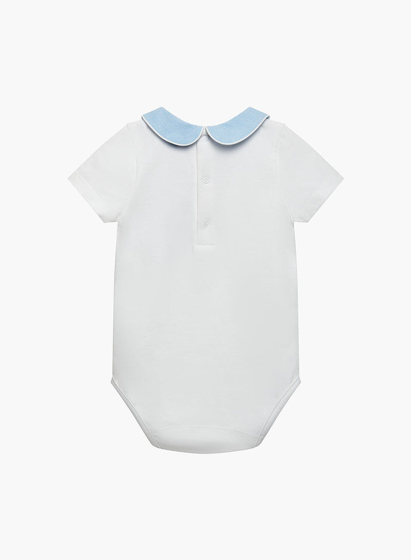 Thomas Brown Body Baby Short-Sleeved Milo Chambray Collar Body
