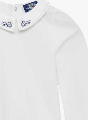 Baby Long Sleeved Monty Train Bodysuit