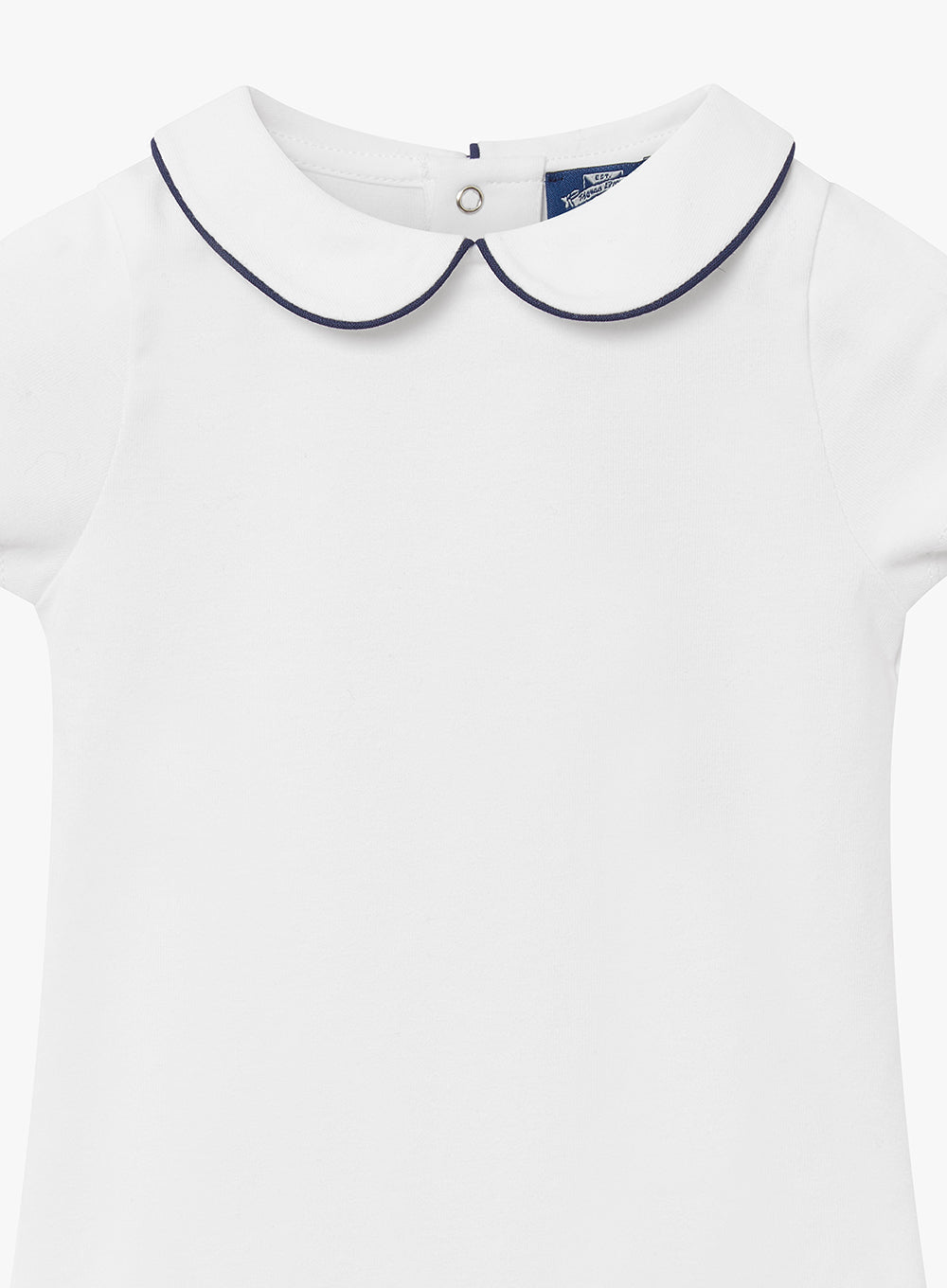Thomas Brown Body Little Short-Sleeved Milo Body in White/Navy
