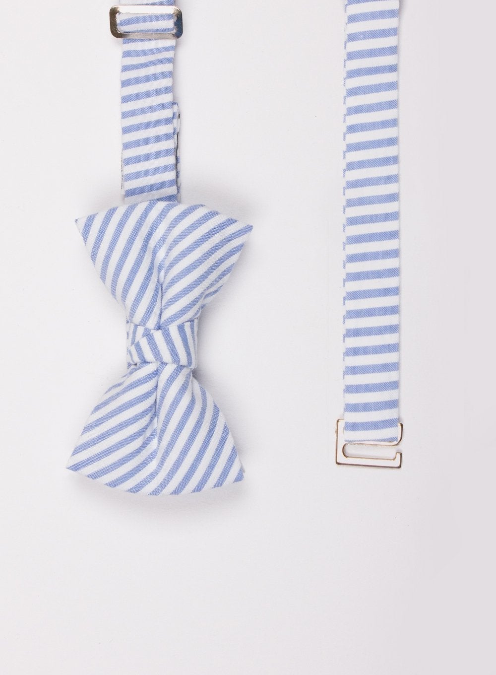 Thomas Brown Bow Tie Bow Tie in Blue Stripe