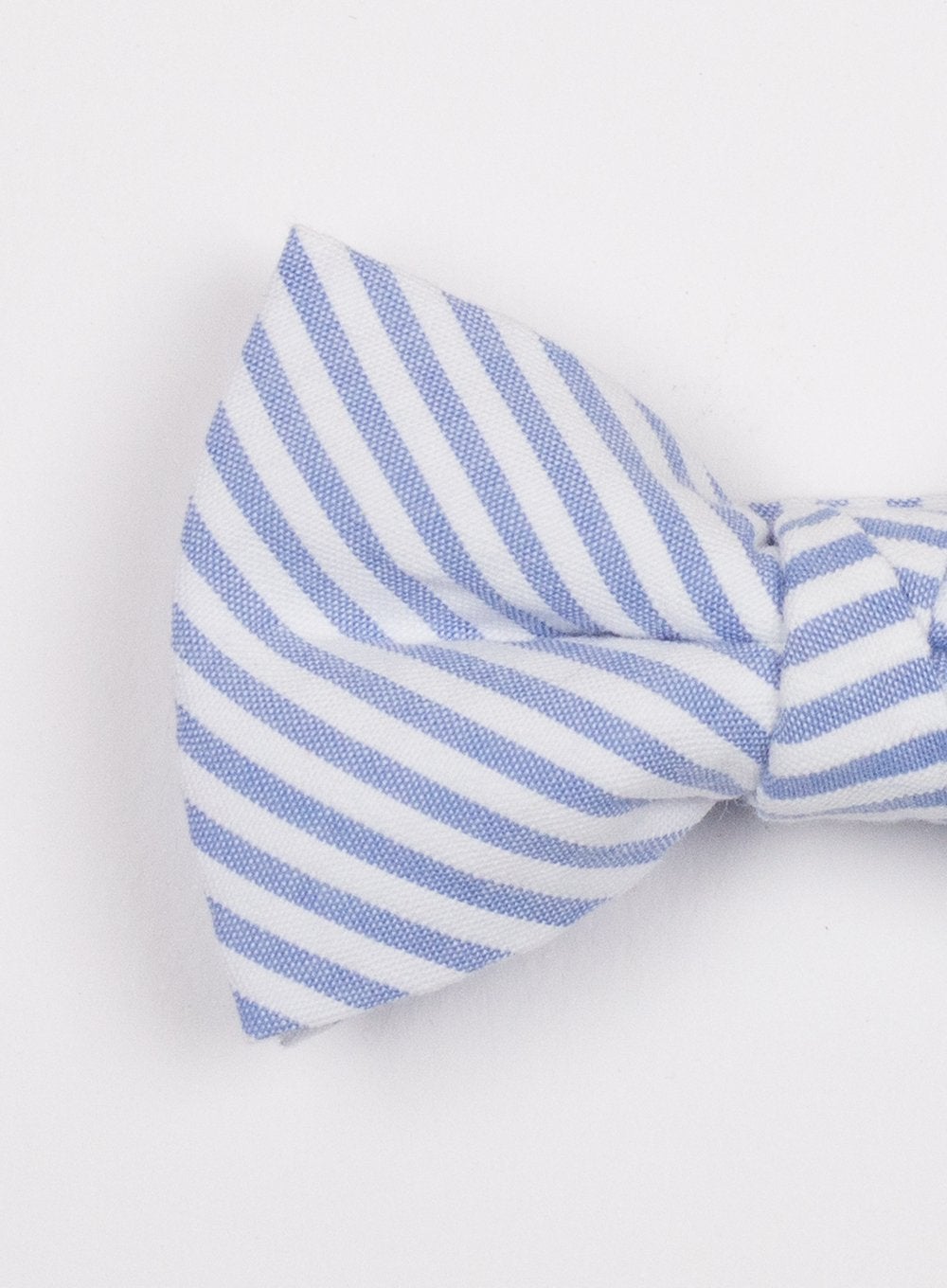 Thomas Brown Bow Tie Bow Tie in Blue Stripe - Trotters Childrenswear
