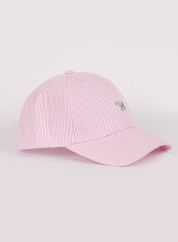 Thomas Brown Hat Charlie Cap in Pink Stripe