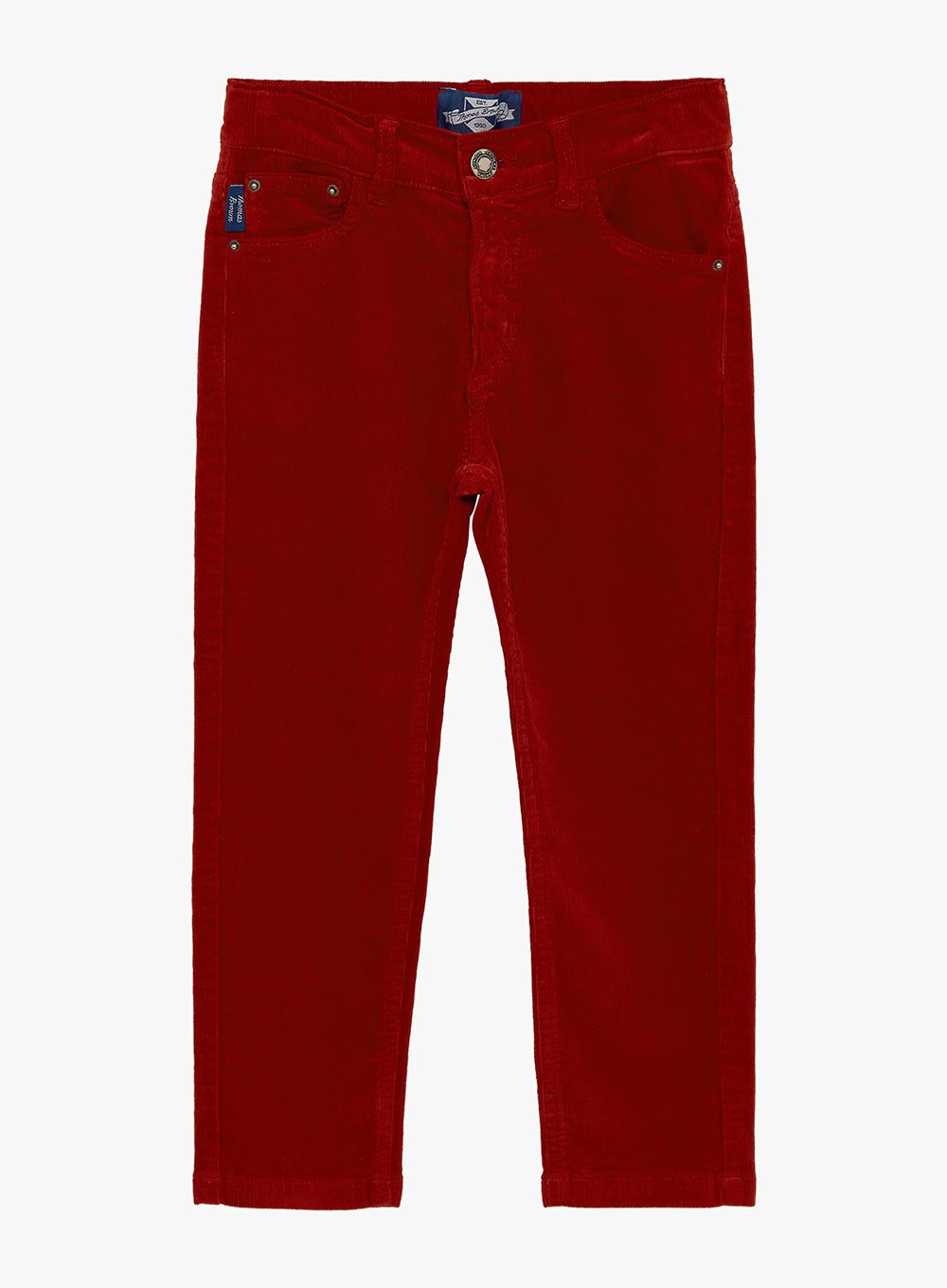 Boys Slim-Cut Corduroy Jake Jeans in Deep Red