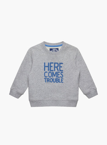 Thomas Brown Jumper Baby Here Comes Trouble Sweater