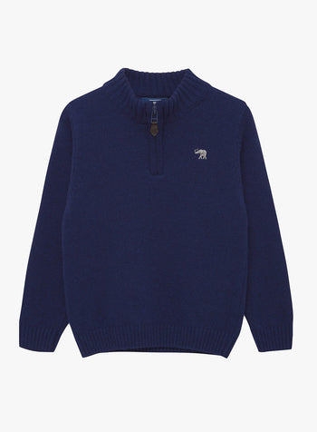 Calum Half-Zip Sweater in Navy