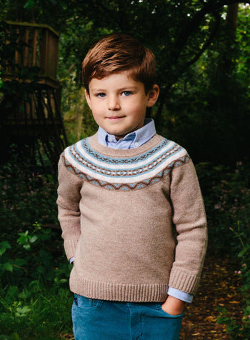 Thomas Brown Jumper Frankie Fair Isle Jumper in Oatmeal