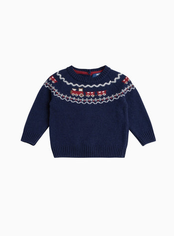 Little Thomas Train Fair Isle Sweater