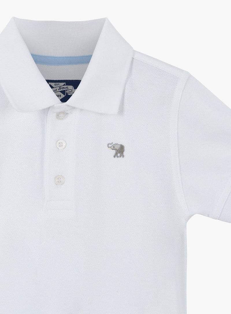 Thomas Brown Polo Harry Piqué© Polo in White