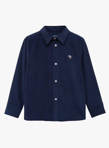 Thomas Brown Shirt Oliver Shirt in Navy Cord