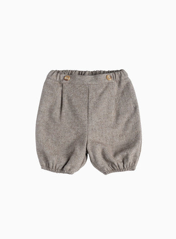 Thomas Brown Trousers Little Bertie Trousers in Brown Herringbone