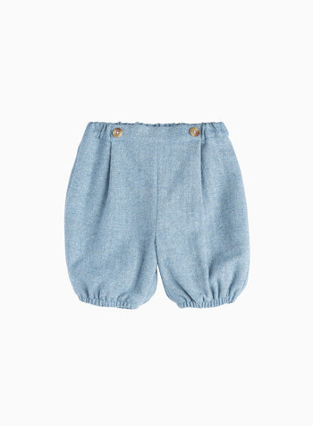 Thomas Brown Trousers Little Bertie Trousers in Pale Blue Herringbone