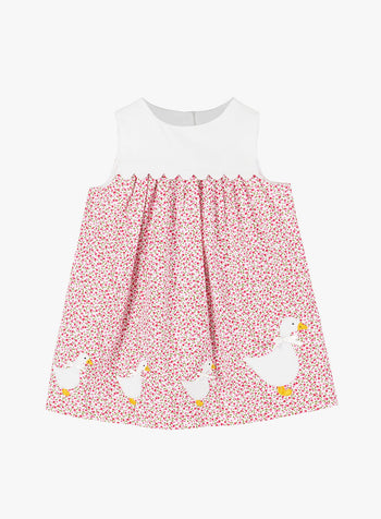 Little Petal Duck Dress in Red Cherry