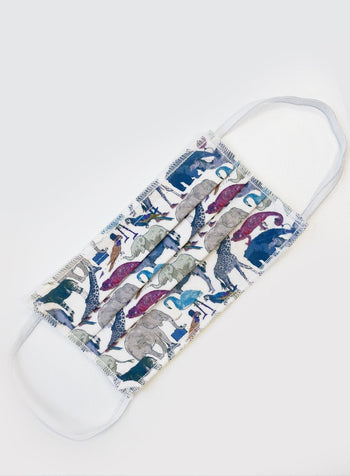 Trotters Face Covering Adults Face Covering in Zoo Animals - Trotters Childrenswear