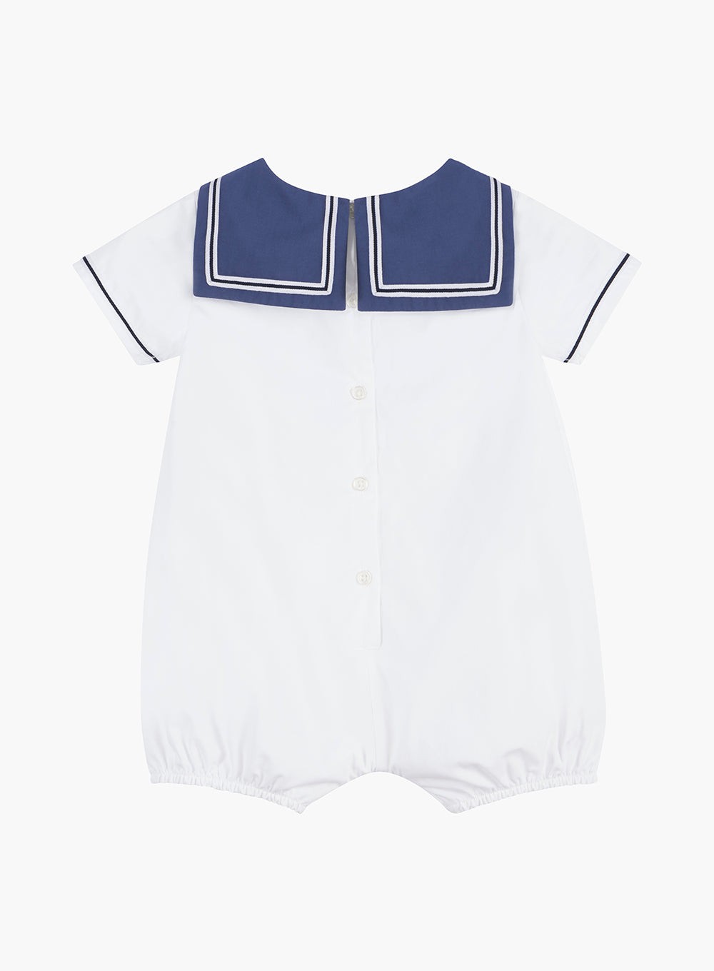 Trotters Heritage Romper Little Charlie Sailor Romper in White