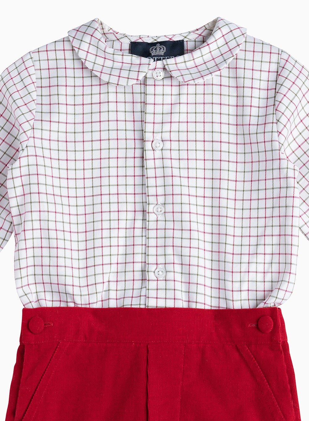 Trotters Heritage Set Little Rupert Set in Red Check