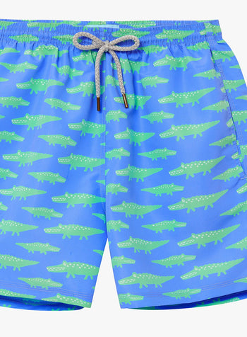 Trotters Swim Swimshorts Mens Daddy & Me Swimshorts in Blue Croc