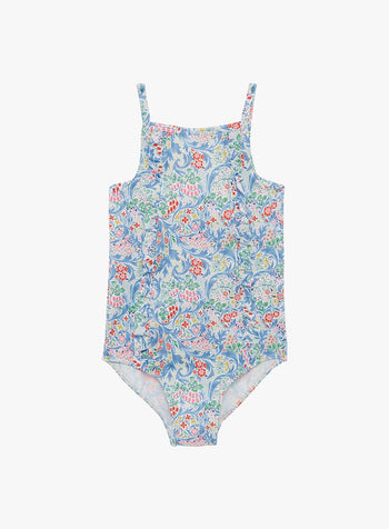 Trotters Swim Swimsuit Frill Swimsuit in Blue Aurora
