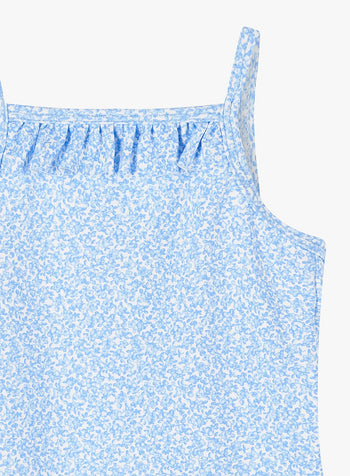 Little Frill Swimsuit in Blue Miniature Floral