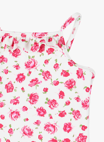 Little Frill Swimsuit in Red Rose