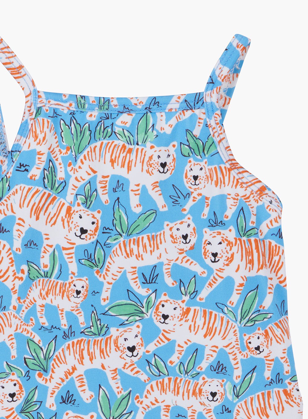 Trotters Swim Swimsuit Little Peplum Swimsuit in Tiger