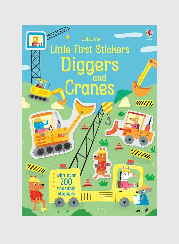Usborne Book Usborne's Little First Diggers & Cranes Sticker Book - Trotters Childrenswear