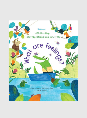 Usborne Book What Are Feelings? Lift-the-Flap Board Book - Trotters Childrenswear
