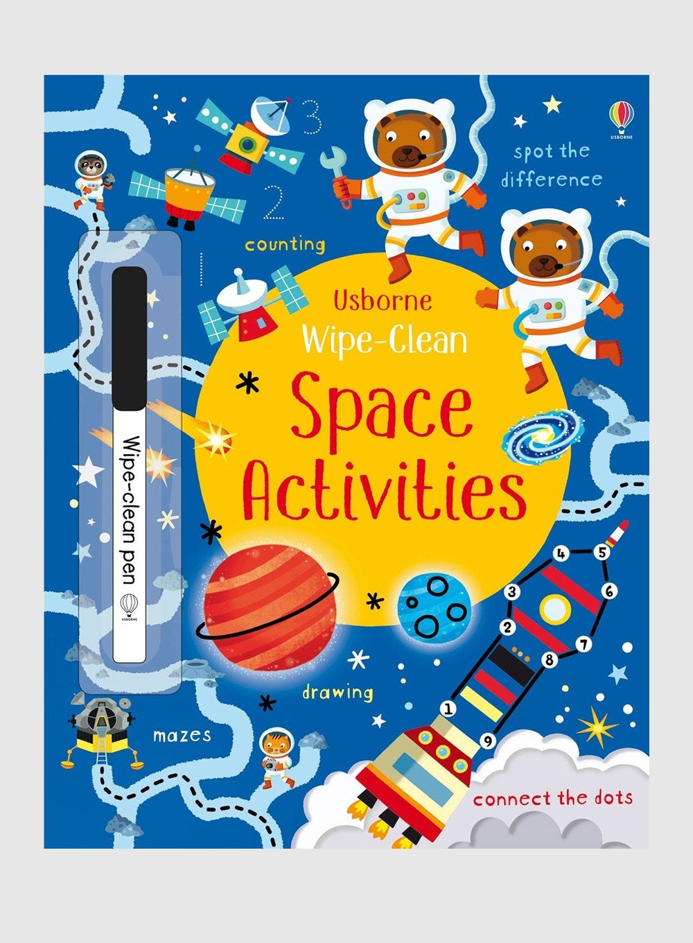 Usborne Book Wipe-Clean Space Activities Book - Trotters Childrenswear