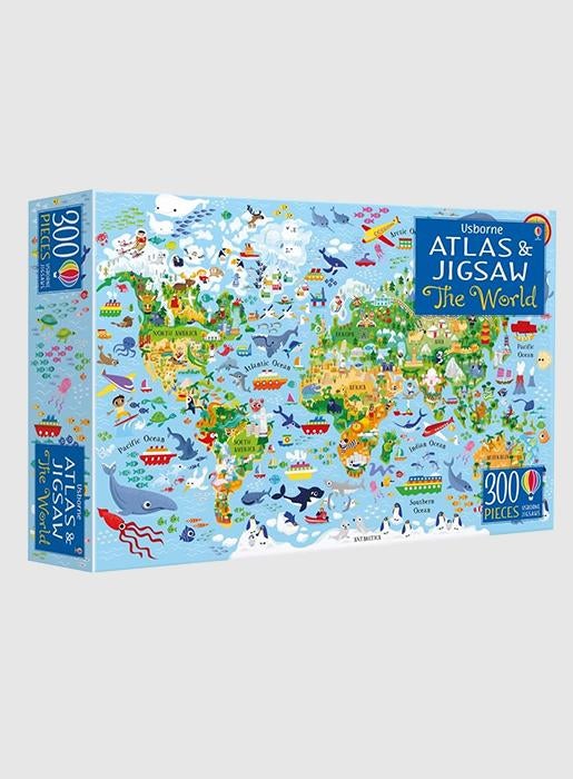 Usborne Puzzle Usborne's 'The World' Atlas & Jigsaw Puzzle - Trotters Childrenswear
